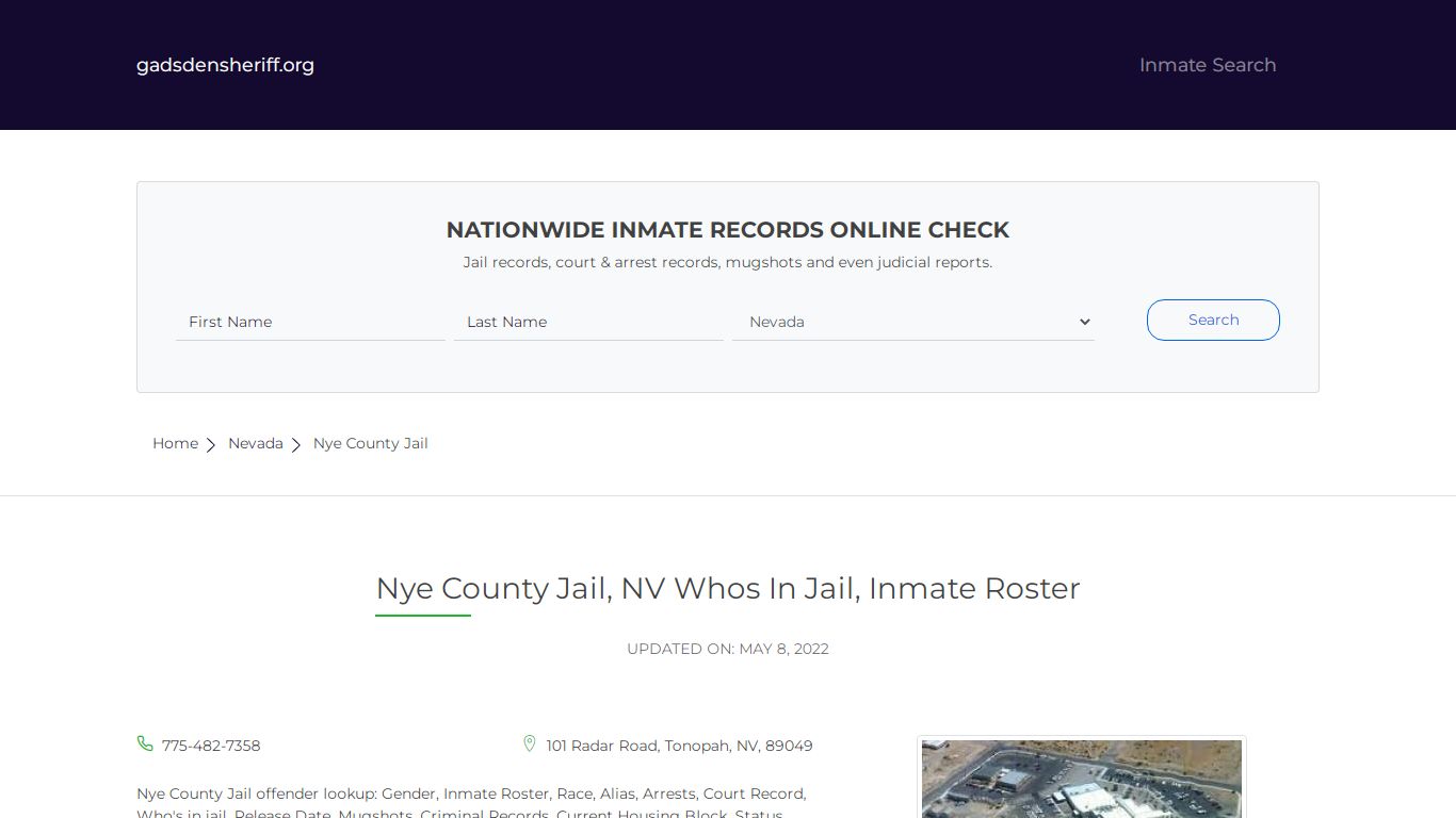 Nye County Jail, NV Inmate Roster, Whos In Jail